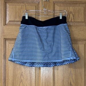 Lululemon Athletica Blue and White Skater Mini Skirt